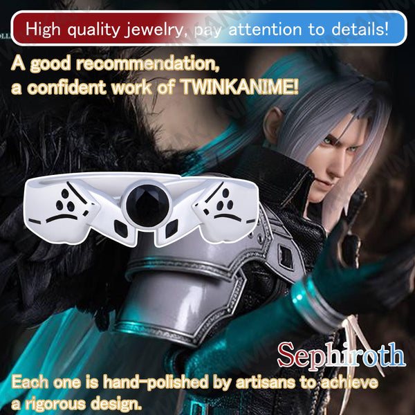 Anime Final Fantasy Sephiroth S925 Adjustable Ring - TWINKANIME